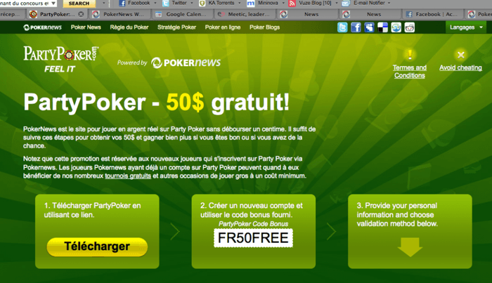 Freerolls PokerNews : 9.000$ à gagner sur PartyPoker 101