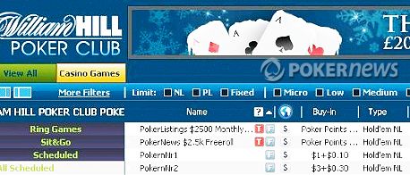 William Hill Poker : Freeroll PokerNews à 2.500$ ce mercredi à 18h35 102
