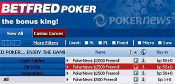 Betfred Poker offre 15.000$ en freerolls PokerNews 101