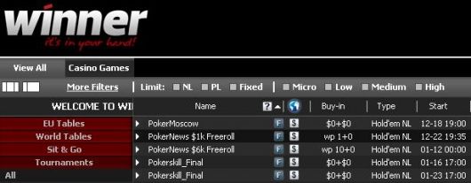 1k$ Freeroll na Winner Poker 101