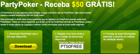  Grátis na Party Poker Sem Depósito 101