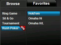 Full Tilt Poker : le Rush Poker en multitable ou 40 actions minute (APM) 102
