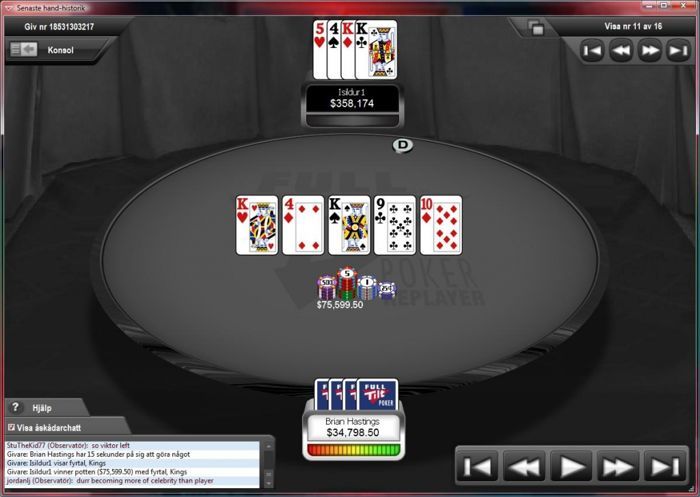 Isildur1 tillbaka och vinner stort på Full Tilt´s high stakes bord 102