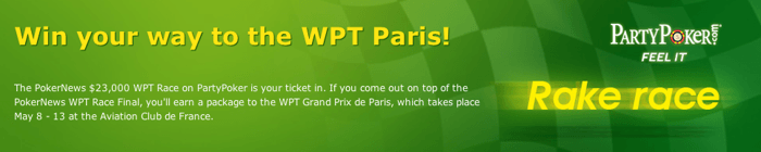 Get  Free at PartyPoker - Win Your Way to the WPT Grand Prix de Paris 101