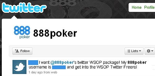 888 Poker offre des packages WSOP sur Twitter, Facebook et Youtube 101