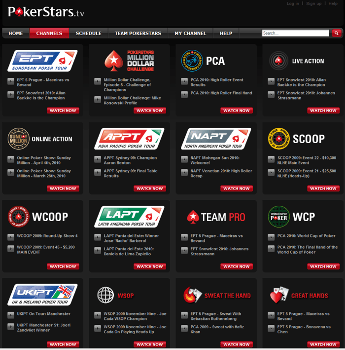 PokerStars.tv Канали