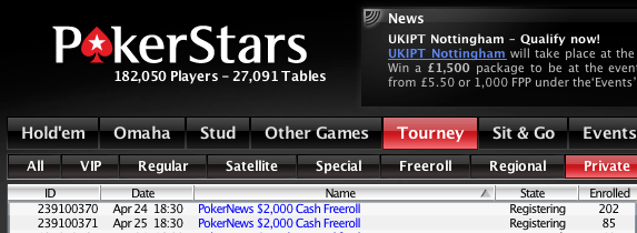 ,000 Cash Freerolls Exclusivos para Jogadores PokerNews na PokerStars 101