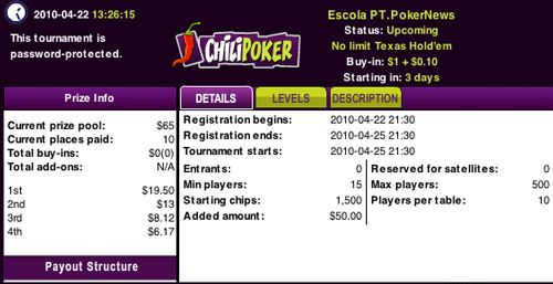 Liga PT.PokerNews - III Etapa a partir das 21:30 na ChiliPoker 101