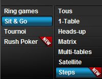 Full Tilt Poker : les tournois Steps en rodage 101