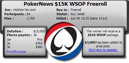 Full Tilt Poker : satellites gratuits WSOP les 5 et 6 juin 101