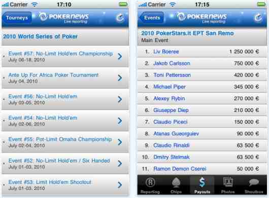 PokerNewsは実際の報告するiPhone Appを始めます。 101