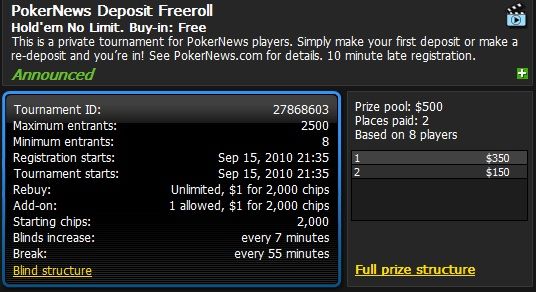 El próximo freeroll de 500$ para depositantes de 888 Poker está cerca - ¡Sólo hay que... 101