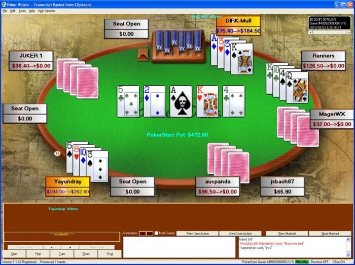 tbvle спечели ,140 в 50-милиардната ръка на PokerStars 101