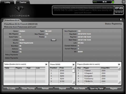 ,500 Freerolly na Lock Pokeru Exkluzivně pro Klub PokerNews - Pospěšte si s... 102