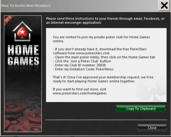 Pokerstars home games