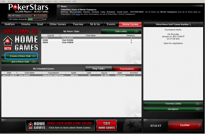 PokerNews pamācība PokerStar mājas spēļu uzstādīšanai 101