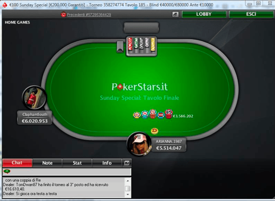 PokerStars.it Sunday Special. Day 2. Vince ClaphamSouth 101