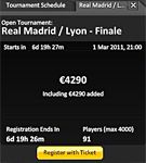 Bwin Poker : packages VIP gratuits pour Real Madrid - Lyon 101
