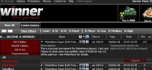 PokerNika/pokernews Super k Winner Poker Freeroll 101