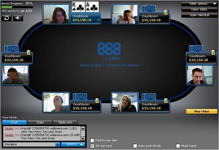 888 Poker lansirao PokerCam stolove 101