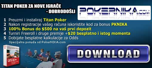 Titan Poker nudi FREE za prvi depozit! 101