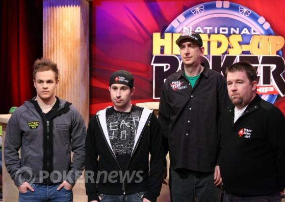 Poslední čtveřice (zleva) - Andrew Robl, Jonathan Duhamel, Erik Seidel a Chris Moneymaker