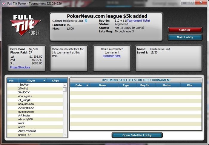 ,000 добавени в Deep Stack турнир тази вечер във Full Tilt 101