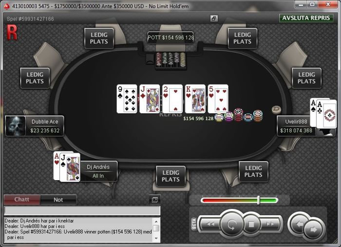 Svenske Dubble Ace tvåa i PokerStars Sunday Storm M GTD 101