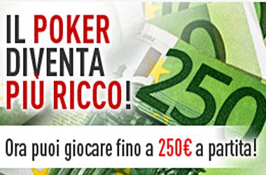 Sisal Poker Prima Poker Room a Proporre Buy-in a 250€ 101