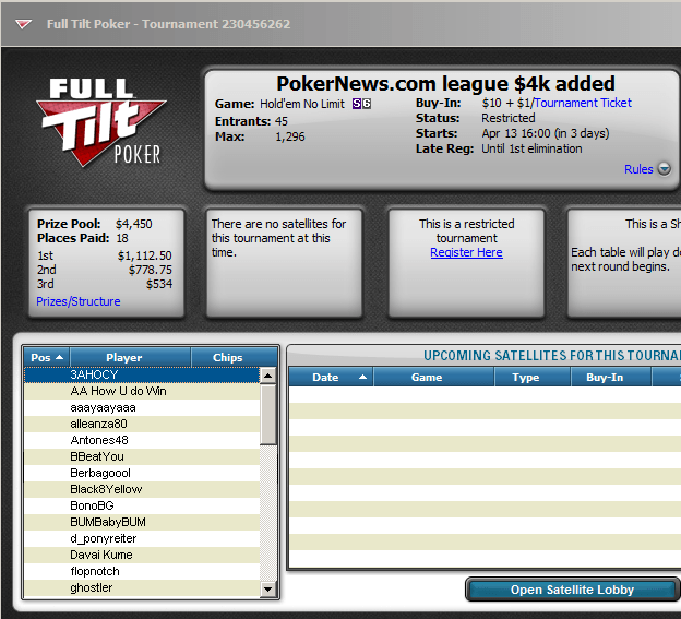 Лига PokerNews на Full Tilt с призовым фондом ,000: уже... 101