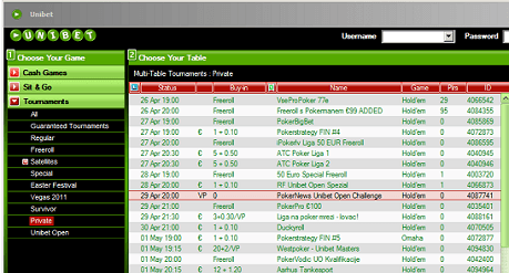 В пятницу следующий бесплатный турнир Unibet Open с... 101