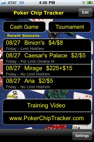 Poker Chip Tracker за вашия iPhone 101