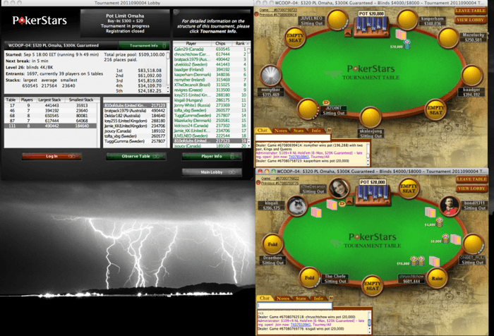Užlūžę PokerStars serveriai