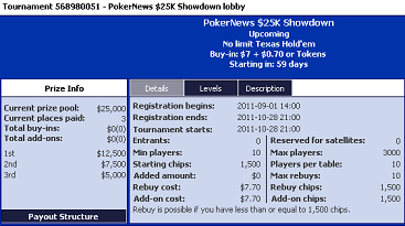 Overlay Imminent in the ,000 PokerNews Showdown 101