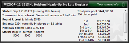 WCOOP tiesiogiai: Ugnis laimi WCOOP apyrankę!!!! 101