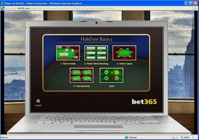 Pokerová univerzita herny bet365 101