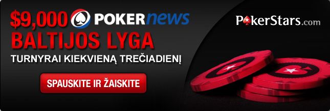 Jau šįvakar pirmasis PokerStars ,000 Baltijos lygos turnyras 101