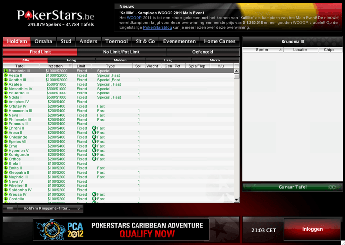 PokerStars.be opent officieel haar deuren 101