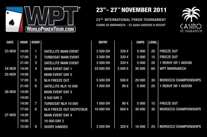 WPT Marrakech 2011 : Programme complet du 23 au 27 novembre 101