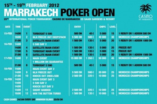 PokerXtrem.fr : 2 packages pour le prochain Marrakech Poker Open 101