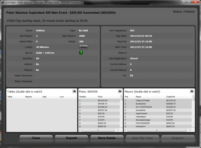 Superstack Main Event