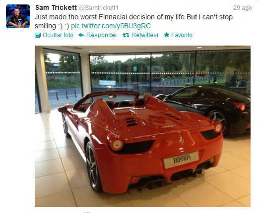 Sam Trickett se gusta comprándonse un Ferrari 101