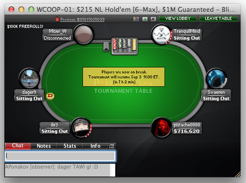 WCOOP 2012 recap - dag 1: twee toernooien op pauze 101