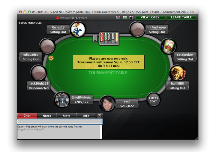 WCOOP 2012 recap - dag 4: Vier Nederlanders bij laatste 64 Heads-Up toernooi 102