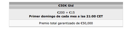 50.000€ de premio garantizado el primer domingo de cada mes 102