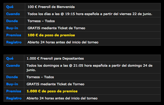 En 888Poker te hartarás a jugar Freerolls con garantizado. 101