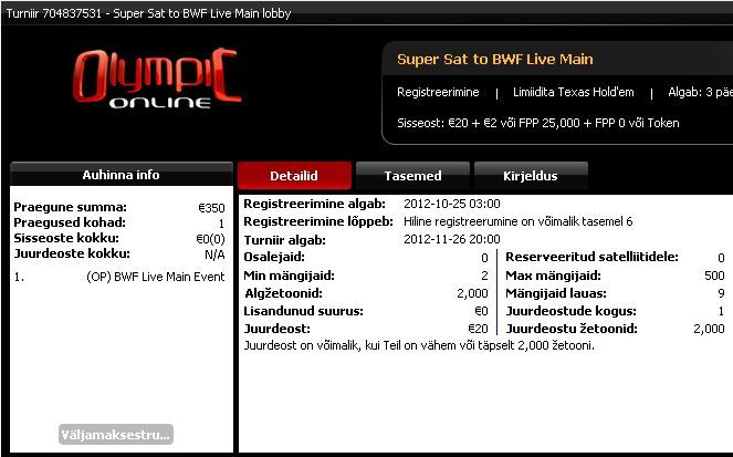 Pokernews Baltic Winter Festival miniliiga võitis Andrus Rikk 101