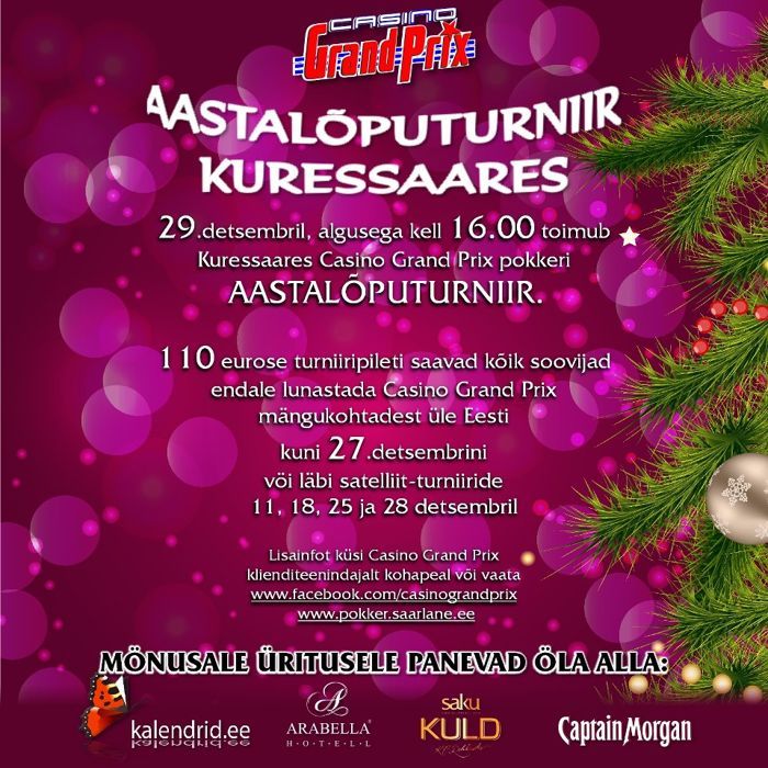 Tulemas Casino Grand Prix aastalõputurniirid Kuressaares ja Haapsalus 101