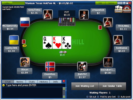 000 Double Up Sit and Go Madness kampanje hos William Hill 101