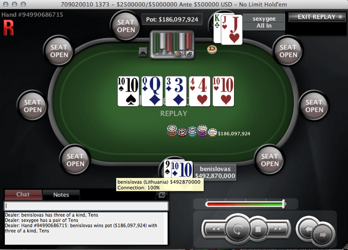 "benislovas" vence Sunday Million 7º Aniversário (8,589.33) 101